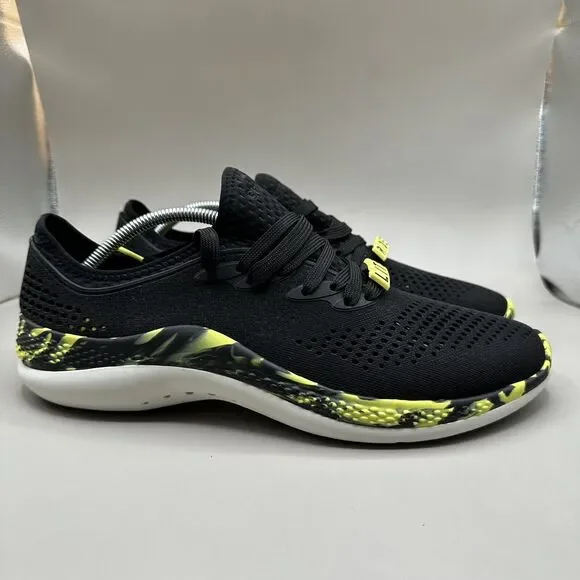 Crocs LiteRide 360 Black & Yellow Marble Pacer Shoes Size 11 Men’s Crocs LiteRide 360 Marbled Pacer Shoes Black/Yellow Mens  main image 3
